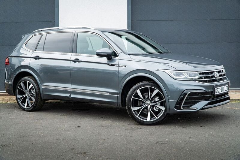 Grau Gebraucht 2021 VW Tiguan Allspace R-line SUV | 32.900 € (Guter Preis) - Bild 1/4