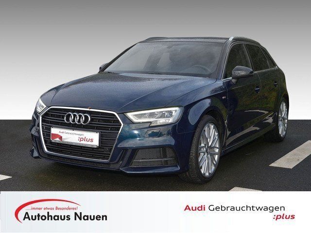 Blau metallic Gebraucht 2017 Audi A3 Sportback S-Line Limousine | 24.991 € (Teuer) - Bild 1/4