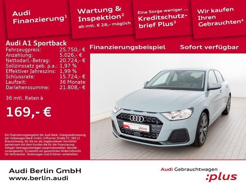 Pfeilgrau perleffekt Gebraucht 2024 Audi A1 Sportback Advanced Plus Kleinwagen | 26.750 € (Etwas zu teuer) - Bild 1/3