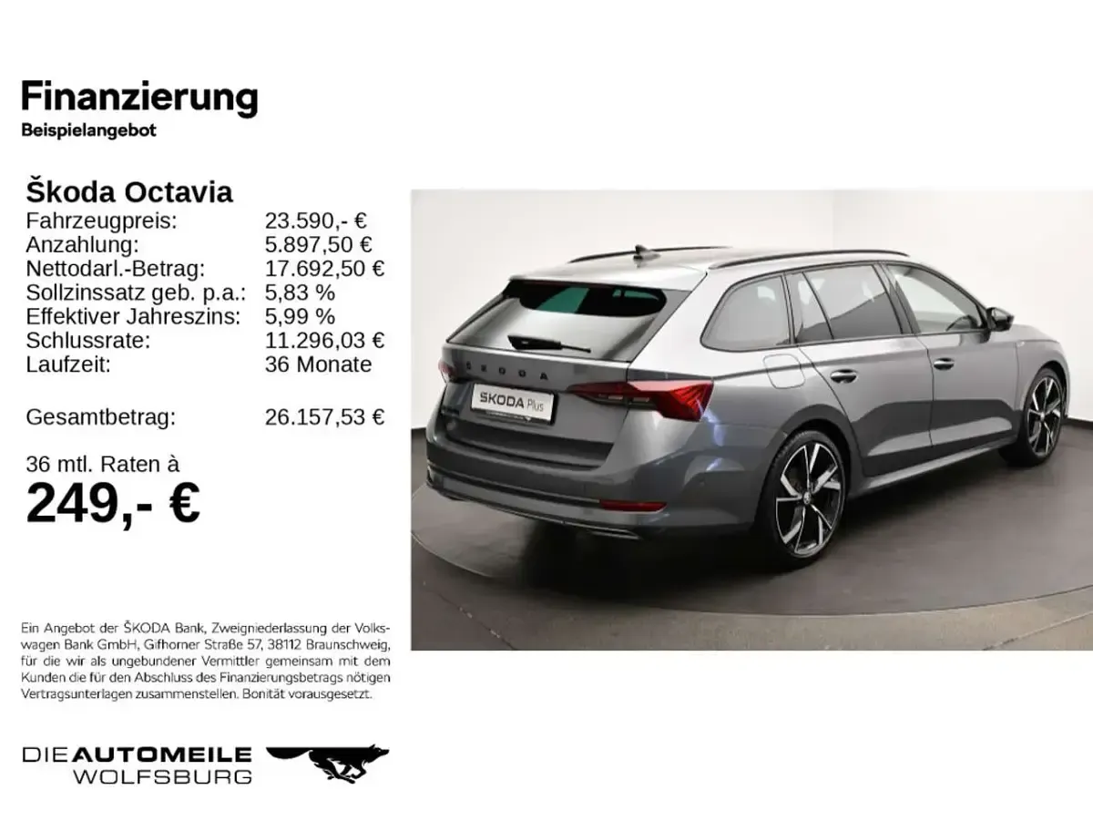 Gebraucht Skoda Octavia SportLine 150 PS (110 kW) 2022 Graphitegrau metallic Kombi