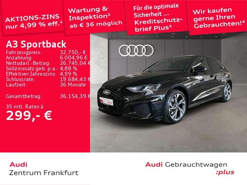 Mythosschwarz metallic Gebraucht 2023 Audi A3 e-tron S-Line Kleinwagen | 32.750 € (Teuer) - Bild 1/2