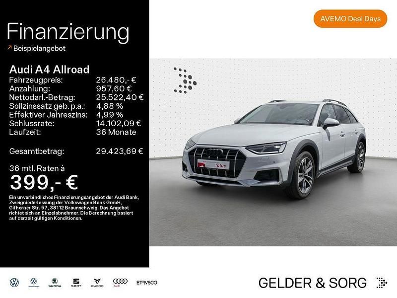 Gletscherweiß metallic Gebraucht 2022 Audi A4 Allroad Ambiente Kombi | 26.480 € (Fairer Preis) - Bild 1/4