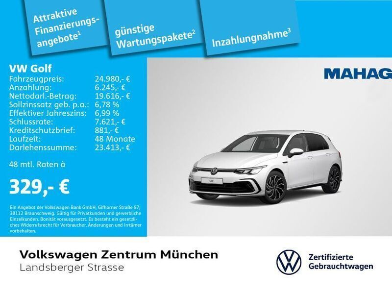 Weiß Gebraucht 2023 VW Golf VIII R-line Limousine | 24.980 € (Guter Preis) - Bild 1/1