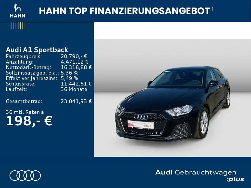 Gebraucht Audi A1 Sportback Advanced Plus 116 PS (85 kW) 2025 Mythosschwarz metallic Kleinwagen