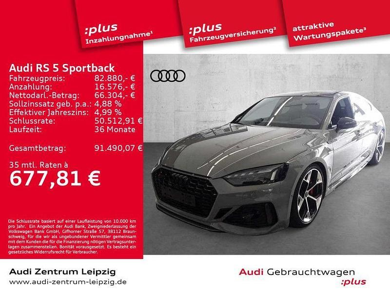 Grau Gebraucht 2024 Audi RS5 Sportback Sport Limousine | 82.880 € (Teuer) - Bild 1/3