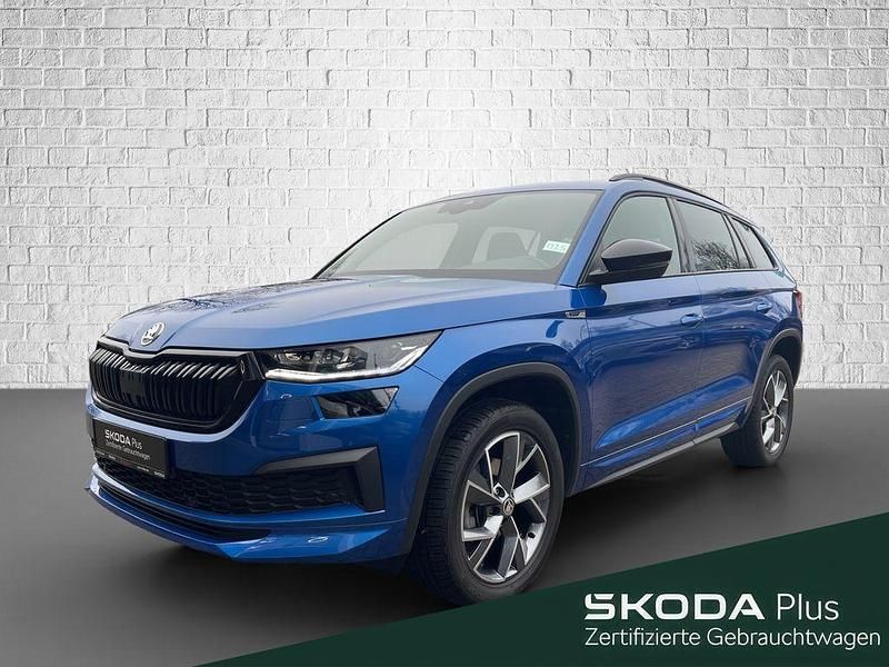 Blau Gebraucht 2024 Skoda Kodiaq SportLine SUV | 36.980 € (Guter Preis) - Bild 1/4