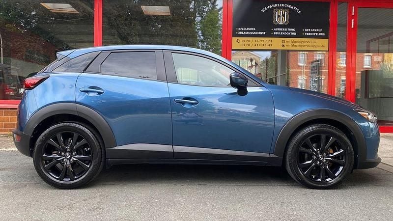 Blau Gebraucht 2021 Mazda CX-3 SUV | 19.450 € (Fairer Preis) - Bild 1/4