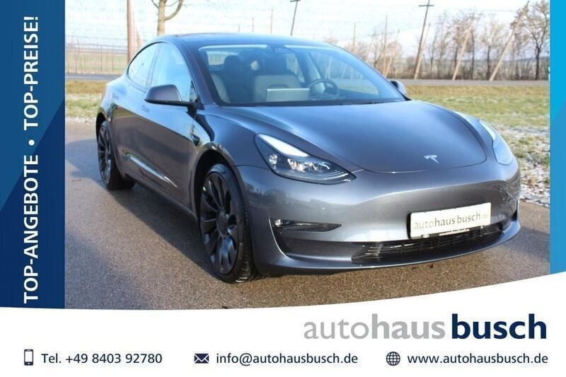Gebraucht Tesla Model 3 Performance 377 kW (513 PS) 2022 Midnight silver Limousine