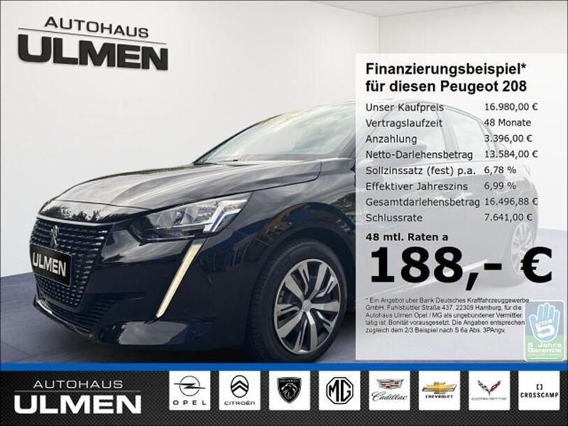 Schwarz Gebraucht 2023 Peugeot 208 Active Kleinwagen | 16.980 € (Fairer Preis) - Bild 1/4