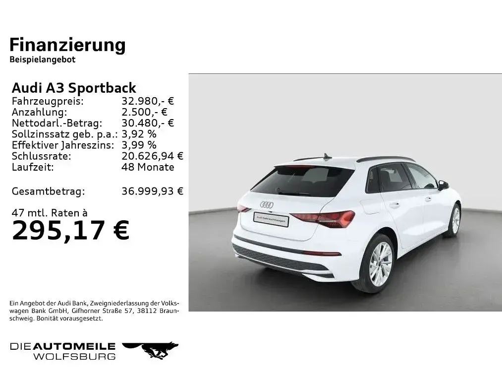 Gebraucht Audi A3 Advanced 238 PS (175 kW) 2025 Weiß Limousine
