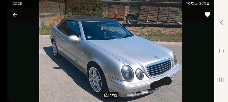 Silber Gebraucht 1999 Mercedes CLK230 Cabrio | 2.350 € (Superpreis) - Bild 1/4