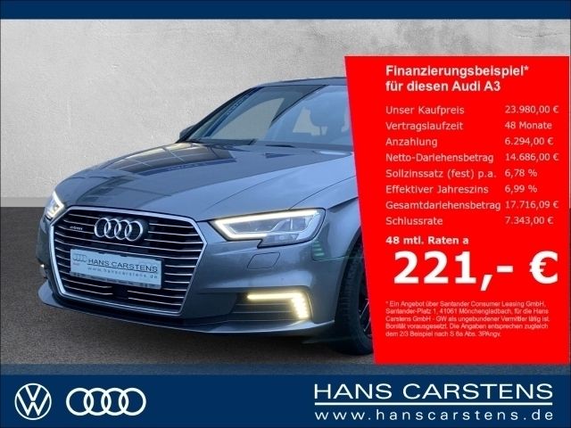 Grau Gebraucht 2020 Audi A3 Sportback e-tron Basis Limousine | 23.980 € (Teuer) - Bild 1/4
