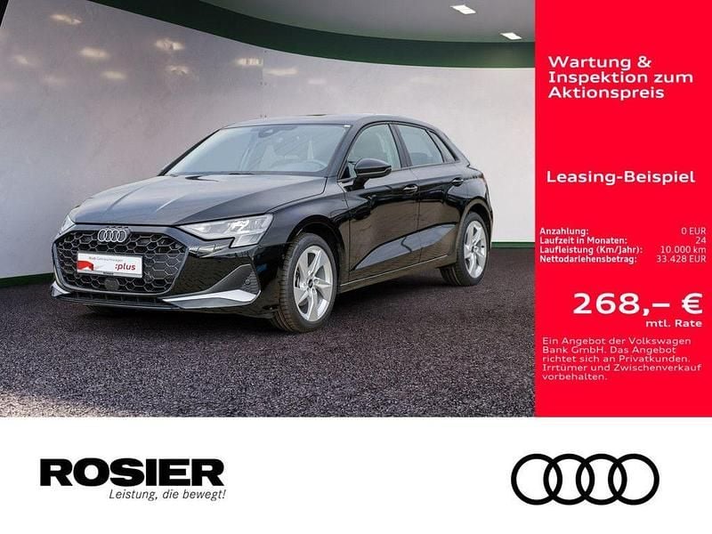 Schwarz / mythosschwarz Gebraucht 2025 Audi A3 Sportback Advanced Plus Limousine | 33.428 € (Guter Preis) - Bild 1/4