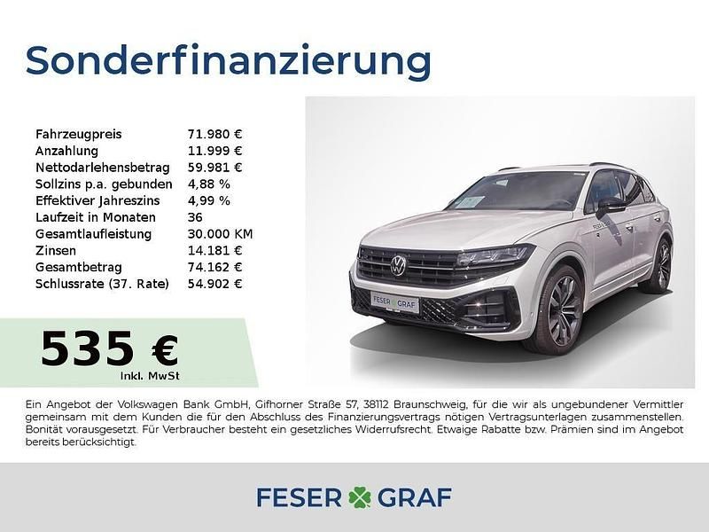 Pure white Gebraucht 2024 VW Touareg R-line SUV | 71.980 € (Fairer Preis) - Bild 1/1
