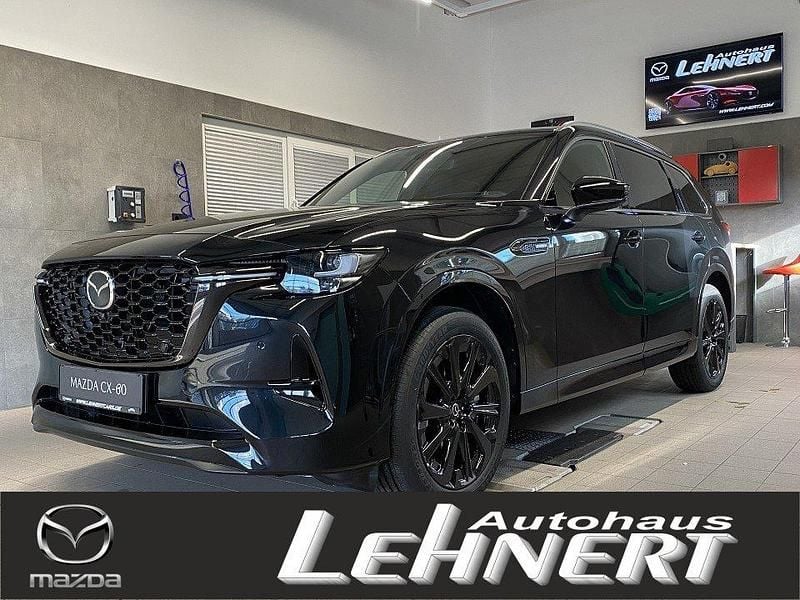 Jet black (metallic) Gebraucht 2024 Mazda CX-80 Homura-Line SUV | 45.400 € (Superpreis) - Bild 1/4