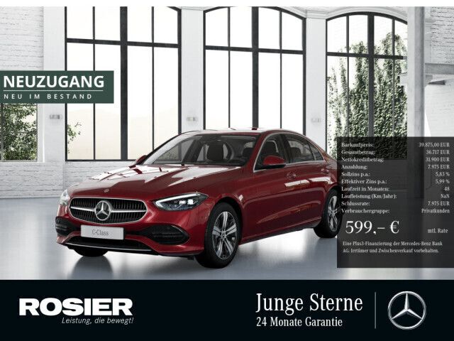 Rot / manufaktur patagonienrot Gebraucht 2024 Mercedes C200 Advanced Limousine | 39.875 € (Guter Preis) - Bild 1/4
