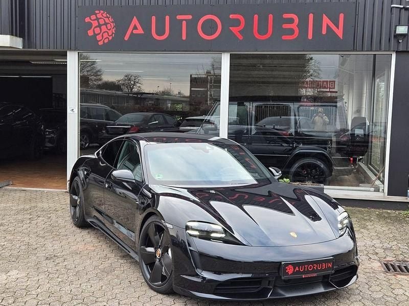 Schwarz Gebraucht 2021 Porsche Taycan Turbo Limousine | 77.800 € (Superpreis) - Bild 1/4