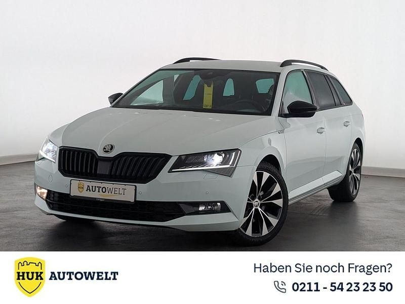 Bila laser/laser white Gebraucht 2018 Skoda Superb SportLine Kombi | 20.360 € (Fairer Preis) - Bild 1/3