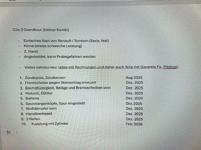 Gebraucht Renault Clio GrandTour 75 PS (55 kW) 2011 Schwarz Kombi