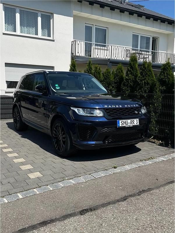 Blau Gebraucht 2016 Land Rover Range Rover Sport SVR SUV | 33.900 € (Fairer Preis) - Bild 1/4