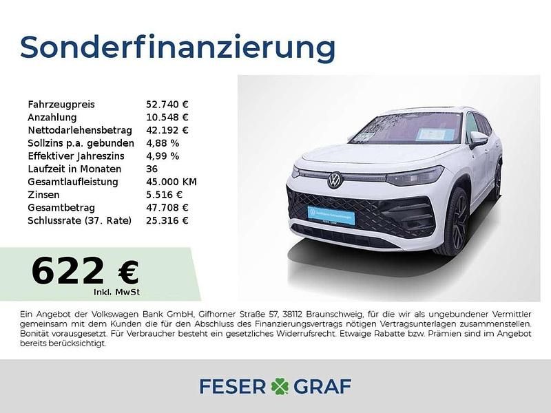 Pure white Gebraucht 2025 VW Tayron R-line SUV | 52.740 € (Superpreis) - Bild 1/1