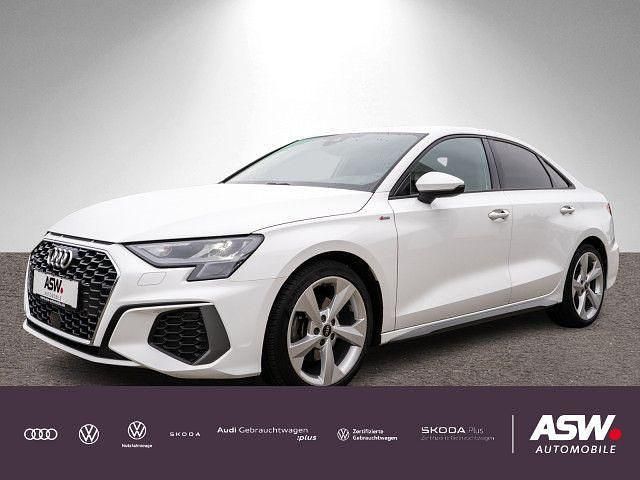 Ibisweiß Gebraucht 2022 Audi A3 S-Line Limousine | 28.430 € (Teuer) - Bild 1/4