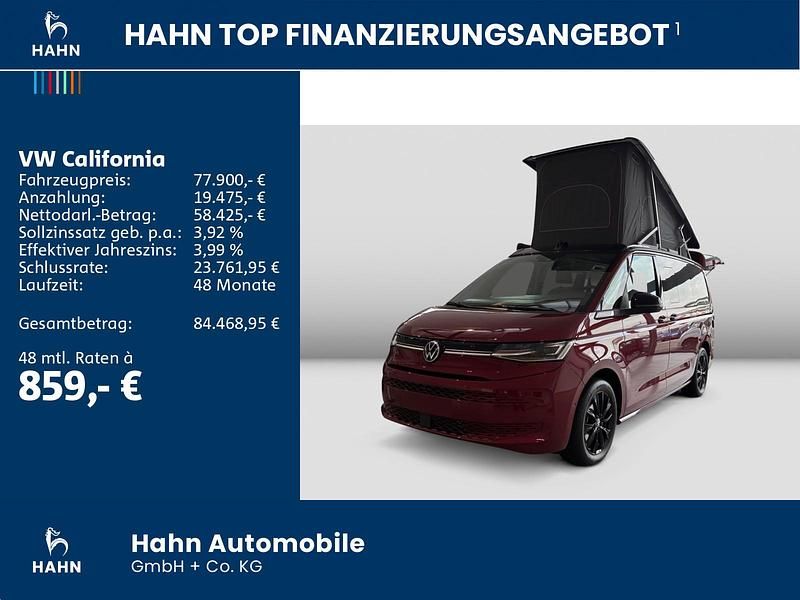 Neu VW T7 California 204 PS (150 kW) 2026 Rot Van