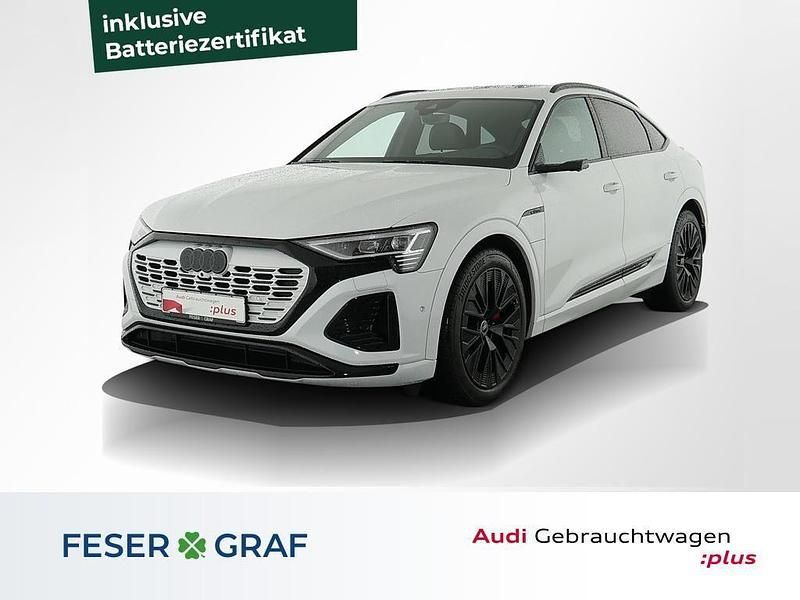 Gletscherweiß metallic Gebraucht 2023 Audi Q8 e-tron S-Line SUV | 55.830 € - Bild 1/3