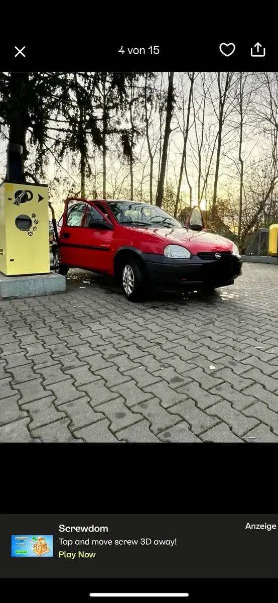 Gebraucht Opel Corsa 53 PS (38 kW) 1998 Rot Kleinwagen