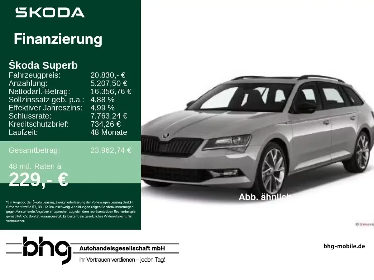 Gebraucht Skoda Superb SportLine 190 PS (139 kW) 2018 Kombi