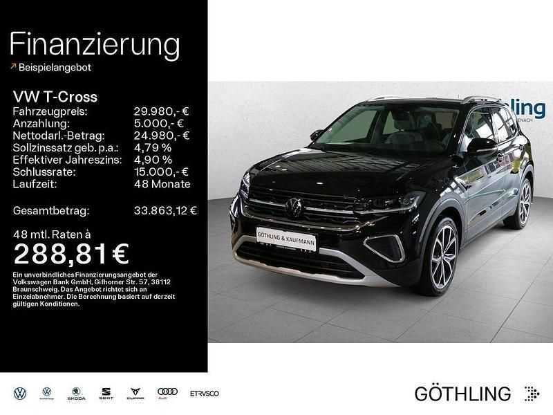 Schwarz Gebraucht 2025 VW T-Cross Design SUV | 29.980 € (Teuer) - Bild 1/4