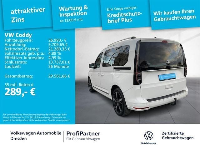 Gebraucht VW Caddy Style 122 PS (89 kW) 2022 Candyweiß Van / Kleinbus