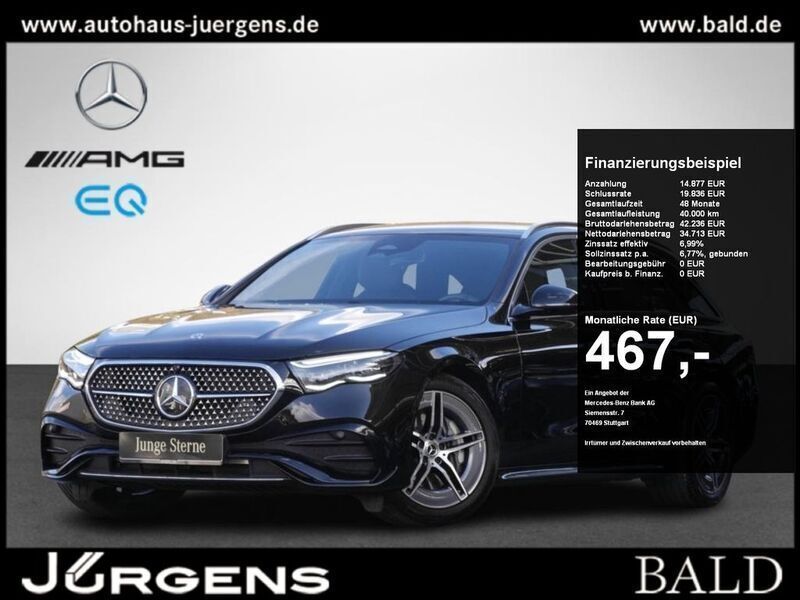 Metalliclack obsidianschwarz Gebraucht 2024 Mercedes E300 AMG Kombi | 51.490 € (Guter Preis) - Bild 1/4
