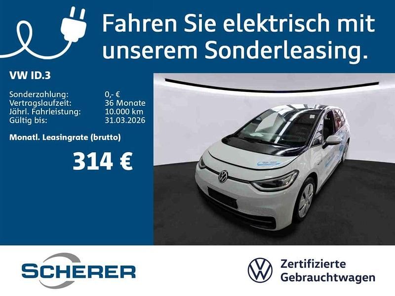 Gebraucht VW ID.3 Pro Performance 150 kW (204 PS) 2020 Gletscherweiß metallic (metallic) Kleinwagen