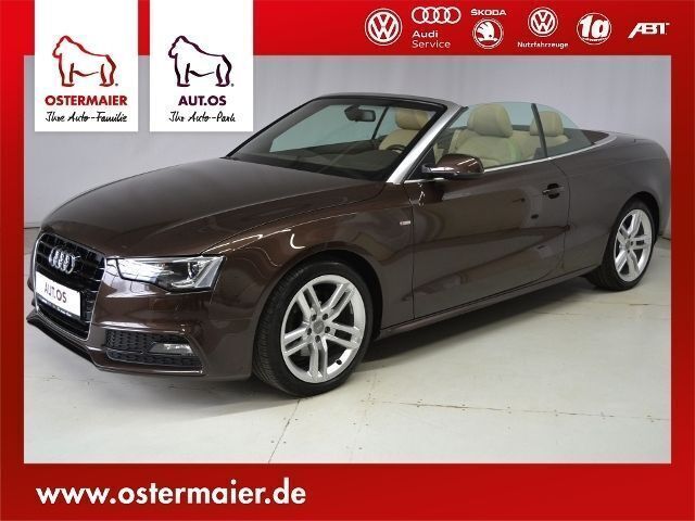 Braun metallic Gebraucht 2012 Audi A5 Cabriolet S-Line Cabrio | 24.760 € - Bild 1/4