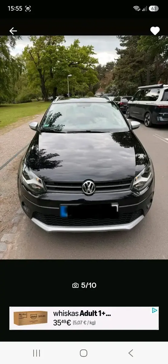 Gebraucht VW Polo Cross 69 PS (50 kW) 2011 Schwarz Kleinwagen