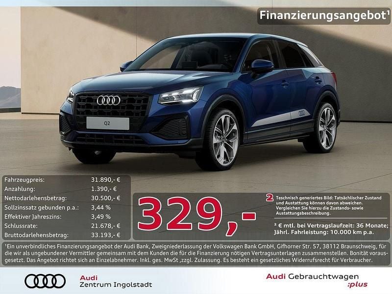 Navarrablau metallic Gebraucht 2025 Audi Q2 Advanced Plus SUV | 31.890 € (Etwas zu teuer) - Bild 1/3