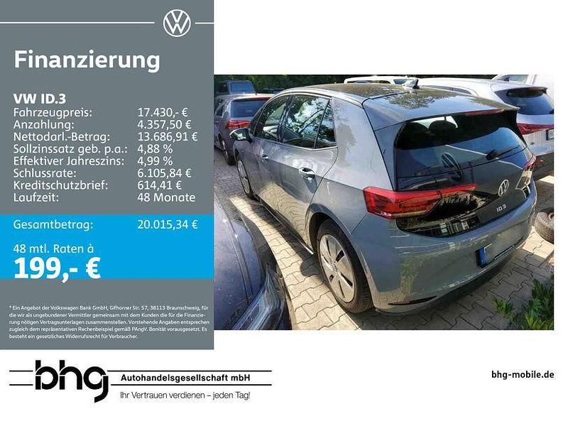 Grau Gebraucht 2021 VW ID.3 Pure Kleinwagen | 17.430 € (Guter Preis) - Bild 1/2