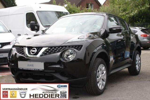 Schwarz metallic Gebraucht 2017 Nissan Juke Visia SUV | 12.990 € (Teuer) - Bild 1/4