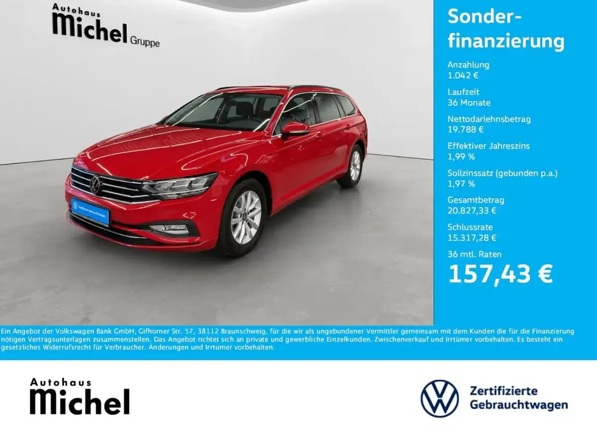 Gebraucht VW Passat Business 122 PS (89 kW) 2023 Rot Kombi
