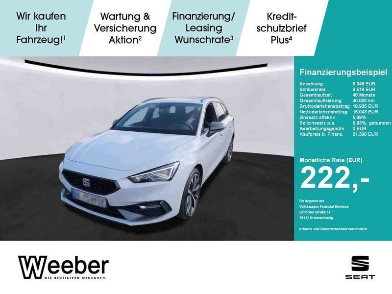 Nevada weiss Gebraucht 2021 Seat Leon FR Kombi | 21.390 € (Fairer Preis) - Bild 1/4
