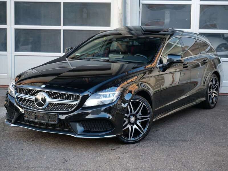 Obsidianschwarz metalliclack Gebraucht 2017 Mercedes CLS350 AMG Kombi | 25.800 € (Fairer Preis) - Bild 1/4