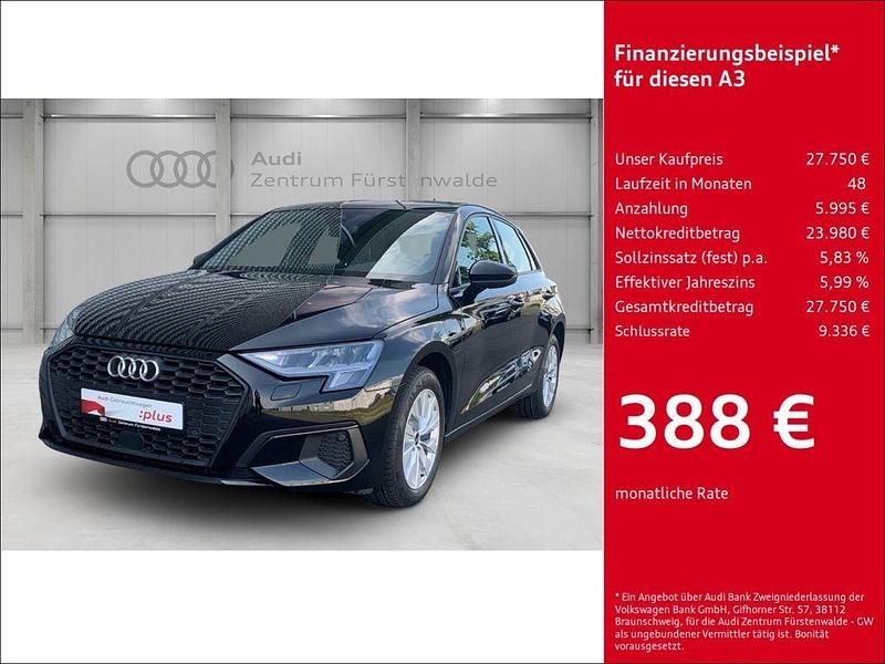 Schwarz Gebraucht 2022 Audi A3 Sportback e-tron Advanced Limousine | 27.750 € (Etwas zu teuer) - Bild 1/4