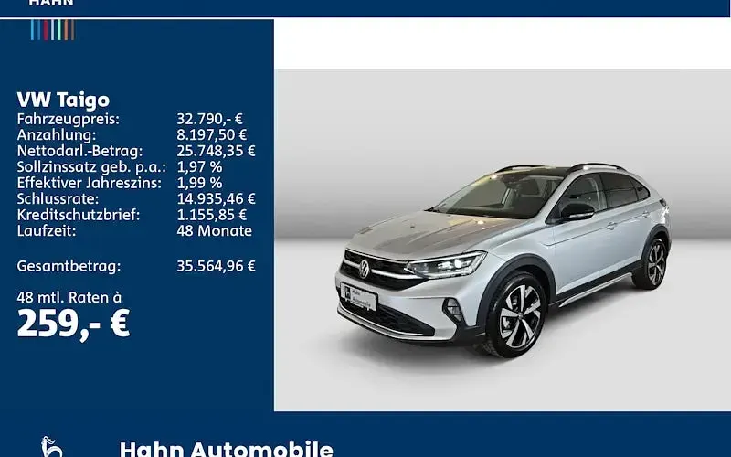 Neu VW Taigo Style 150 PS (110 kW) 2026 Silber SUV