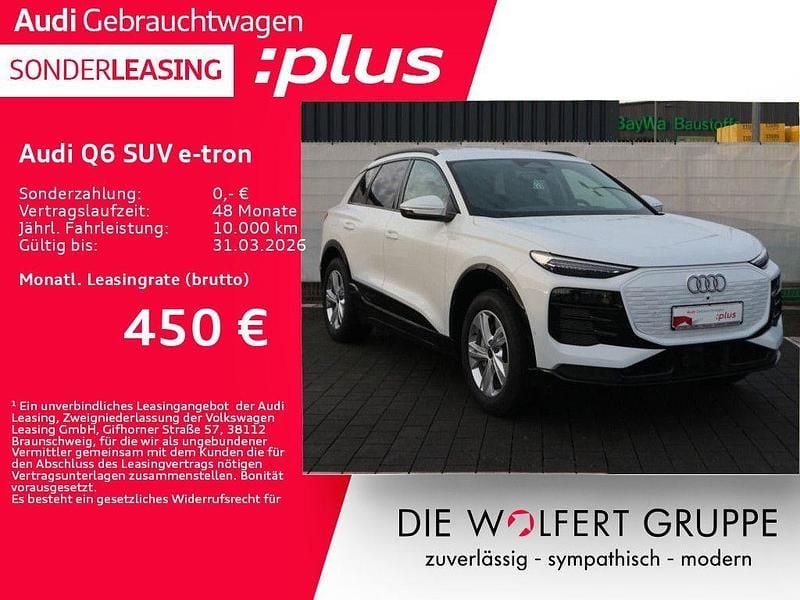 Gebraucht Audi Q6 e-tron Ambiente 185 kW (252 PS) 2025 Gletscherweiß metallic SUV