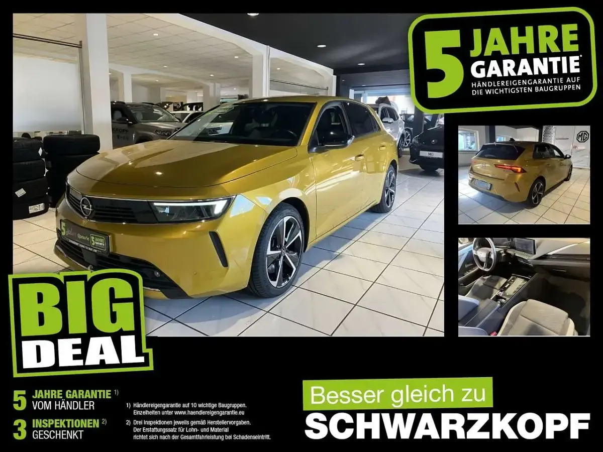 Second-hand Opel Astra 181 CP (133 kW) 2022 Galben Hatchback