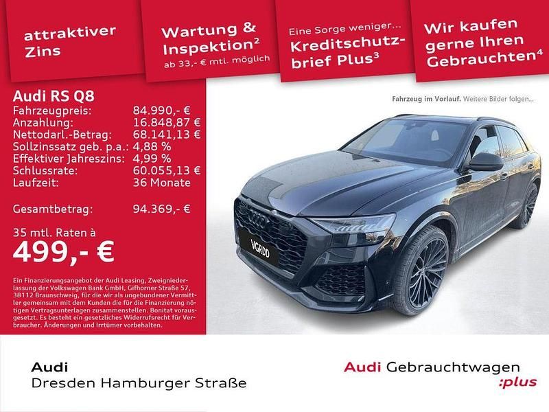 Gebraucht Audi RS Q8 Ambiente 600 PS (441 kW) 2022 Mythosschwarz metallic SUV