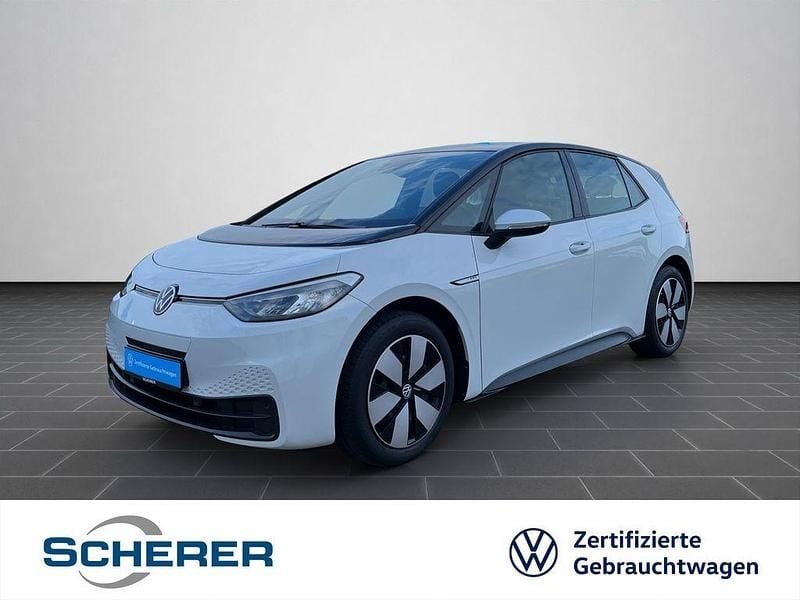 Gletscherweiß metallic schwarz (metallic) Gebraucht 2022 VW ID.3 Pro Kleinwagen | 19.900 € (Guter Preis) - Bild 1/4
