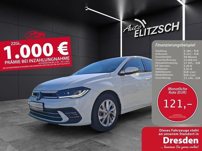 Pure white Gebraucht 2021 VW Polo Style Limousine | 17.950 € (Fairer Preis) - Bild 1/3