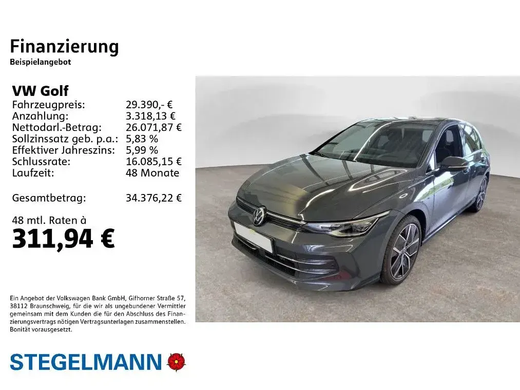 Gebraucht VW Golf VIII Edition 150 PS (110 kW) 2024 Grau Limousine
